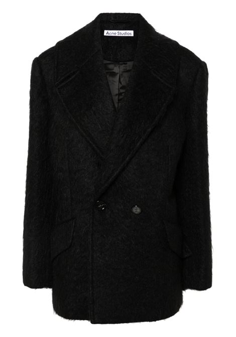 Cappotto doppiopetto in nero Acne studios - donna